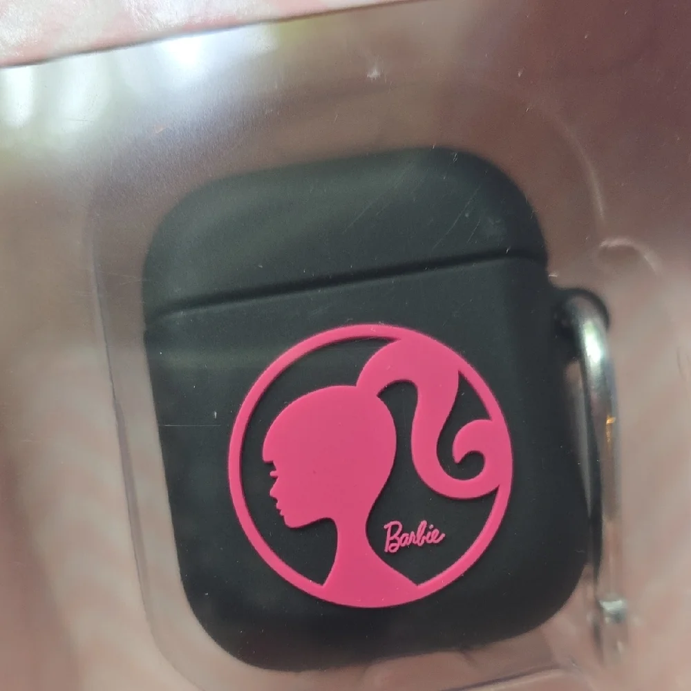 Barbie AirPods Case with Pink Silhouette NWT